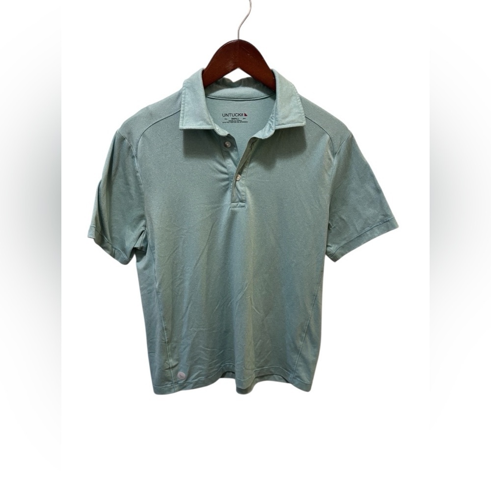 UNTUCKit Clavidor Performance Polo Shirt Sz S Green Stretch Summer Active Sporty